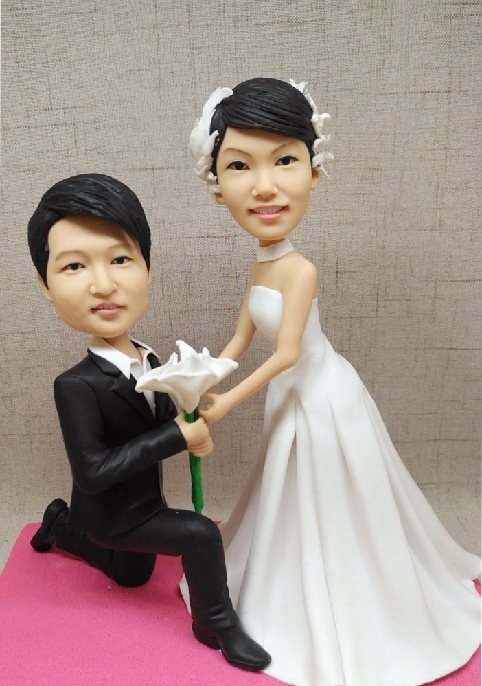 japanese kimono traditional costume wedding Cake topper birthday cake doll clay doll customise bobblehead anniversary valentines gift