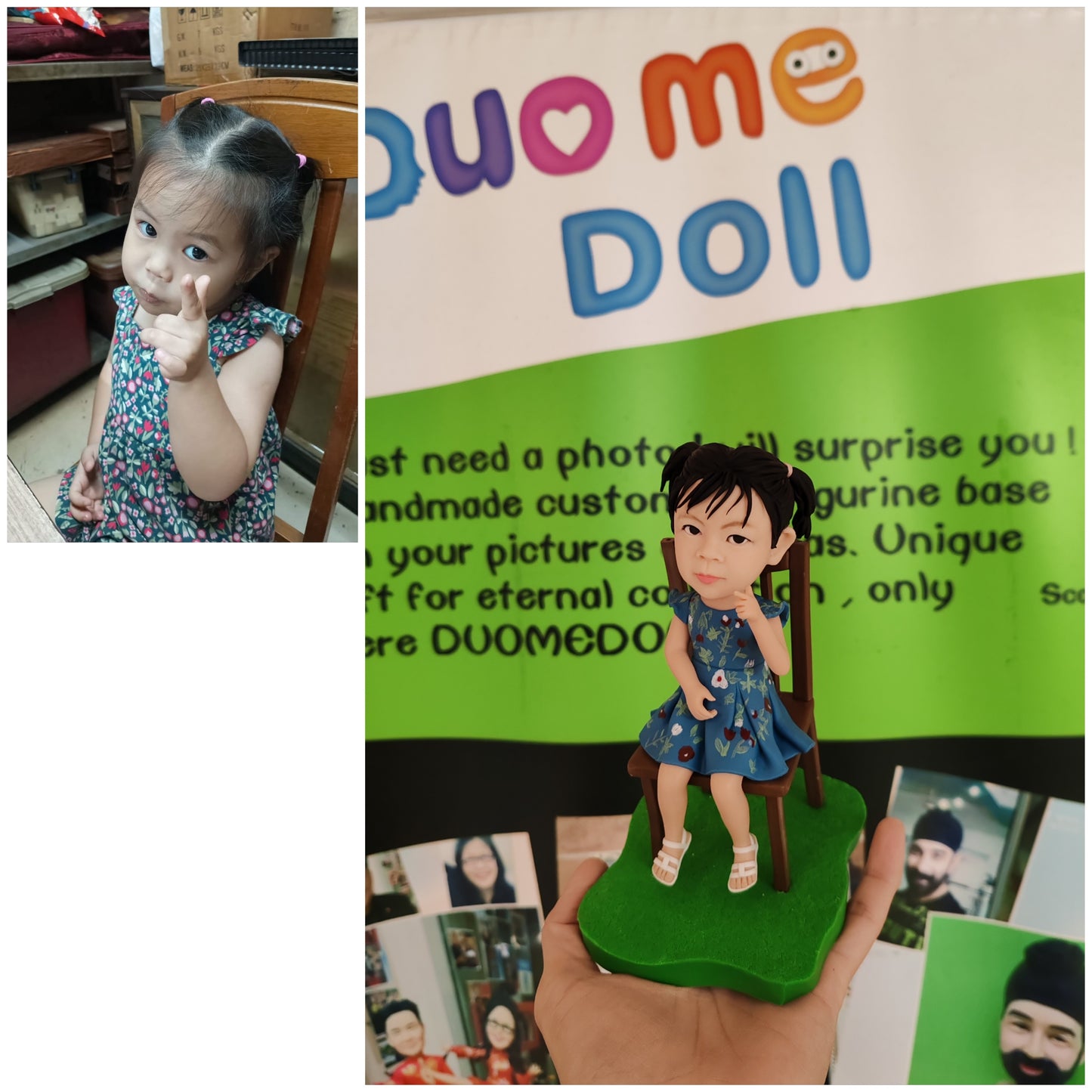 Customizable Handcrafted Polymer Clay Doll