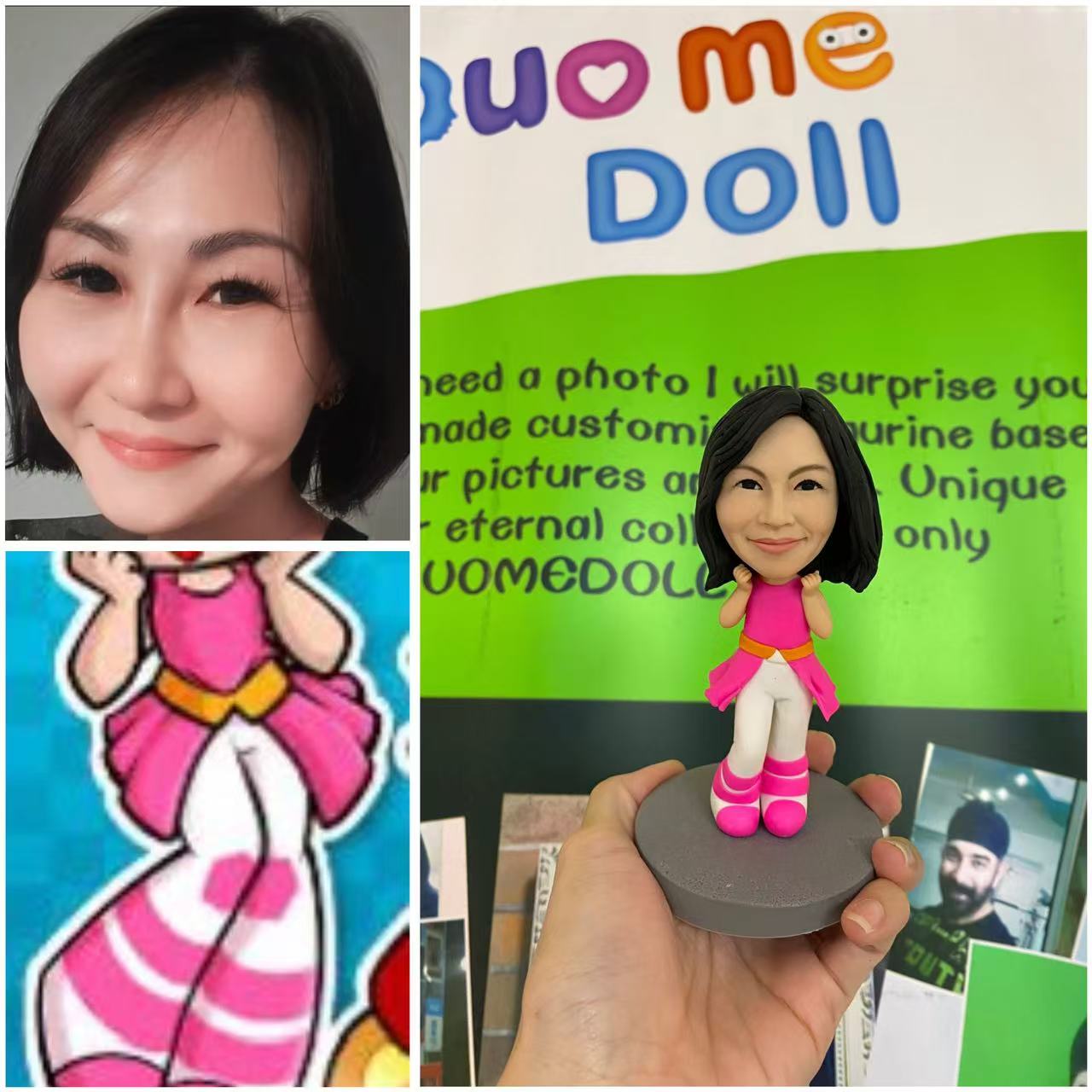 Customizable Handcrafted Polymer Clay Doll
