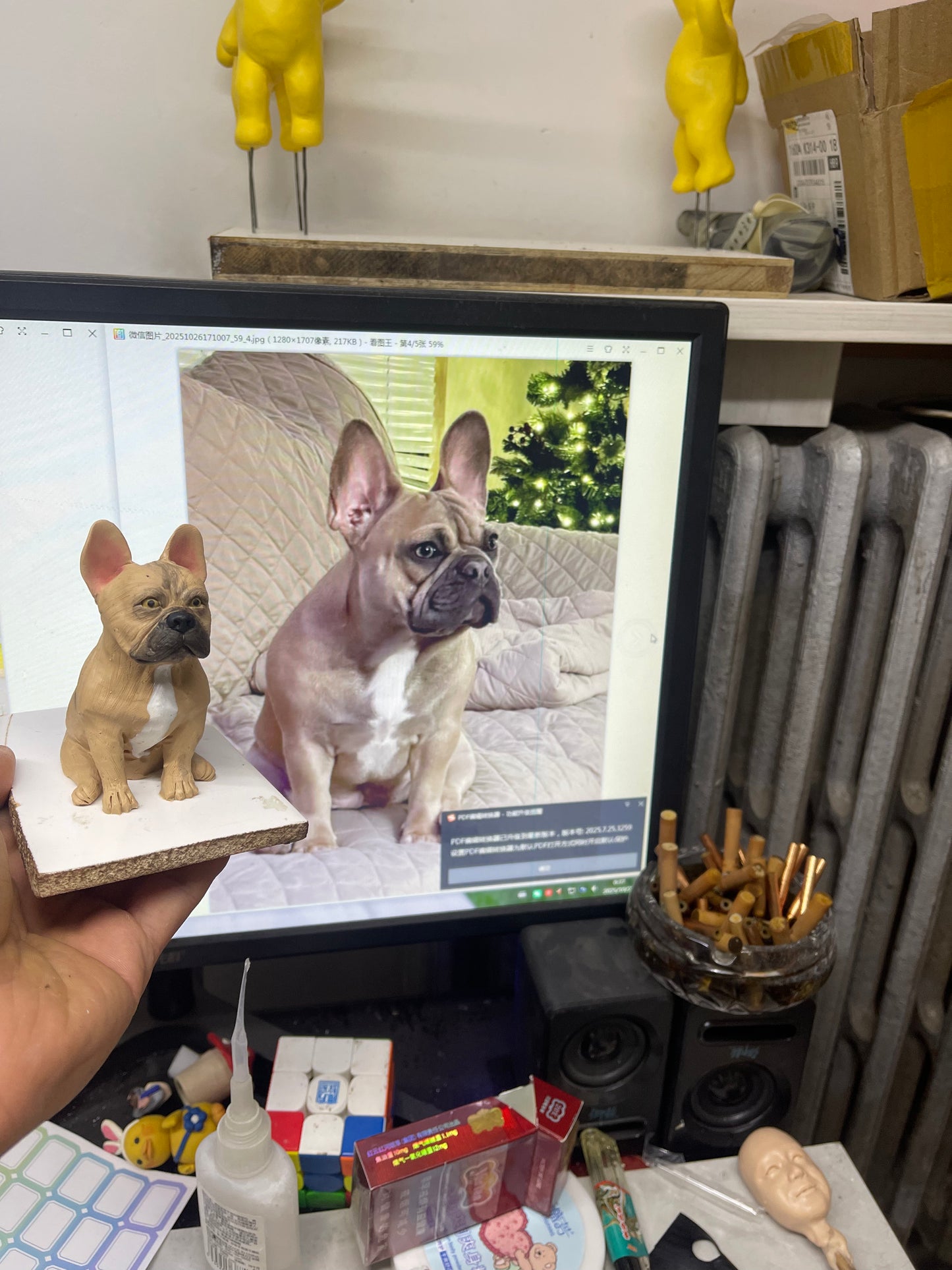 Realistic Custom Dog Sculpture Figurine of your pet cake topper