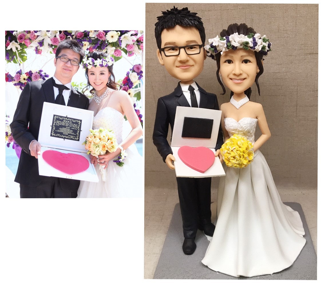 japanese kimono traditional costume wedding Cake topper birthday cake doll clay doll customise bobblehead anniversary valentines gift